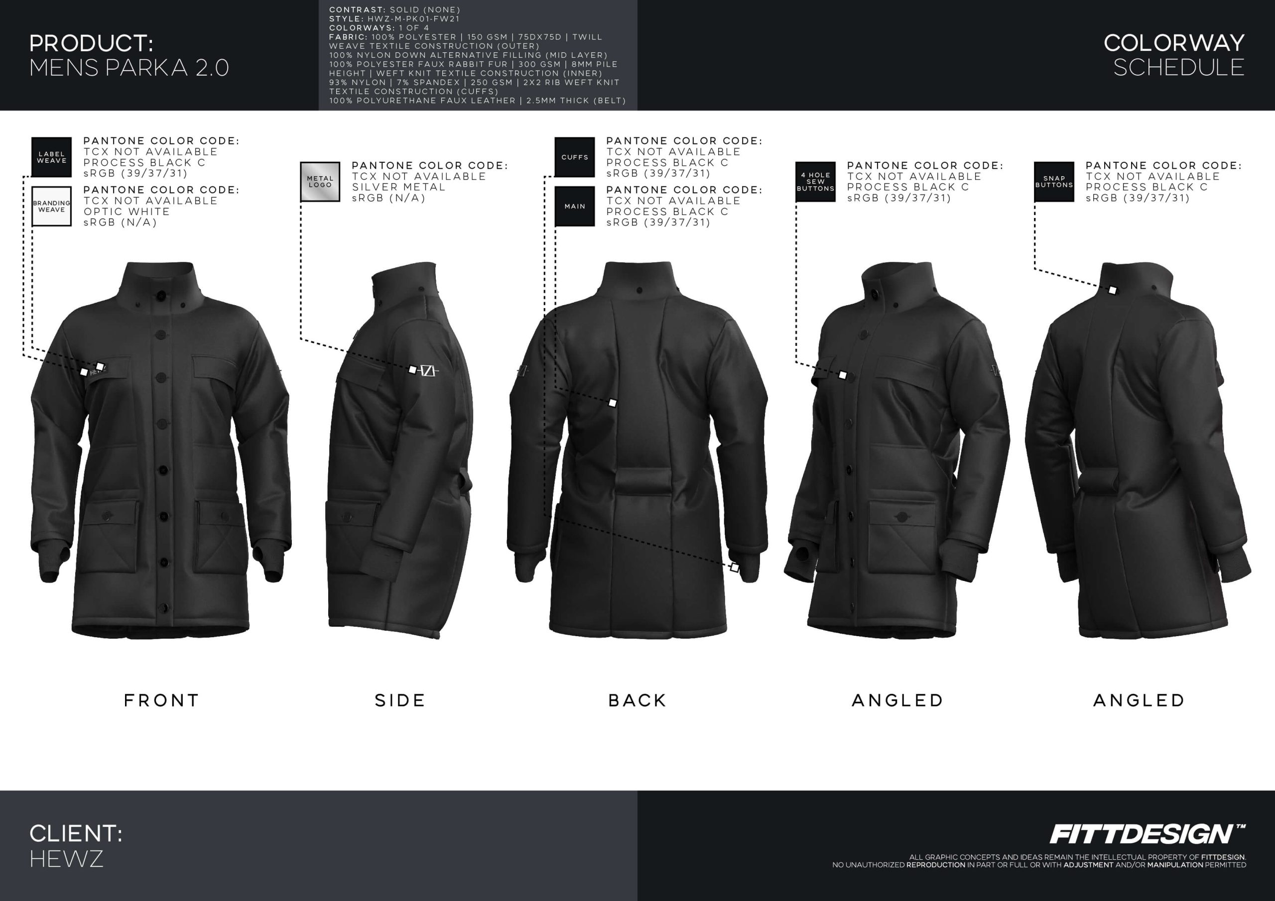 Winter Parka Factory Tech Pack